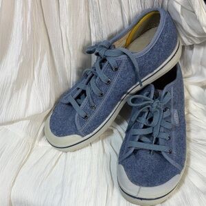 Keen leather ELSE LITE Felt Wool Blend Blue Casual Lace Up Sneakers size 71/2